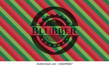 Blubber christmas colors badge. Vector Illustration. Detailed. 
