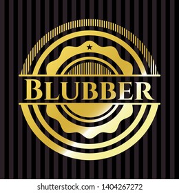 Blubber gold emblem. Vector Illustration. Detailed.