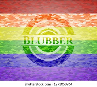 Blubber lgbt colors emblem 