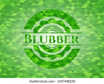 Blubber realistic green mosaic emblem