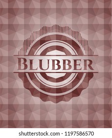 Blubber red seamless polygonal badge.