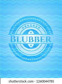 Blubber water representation emblem background.