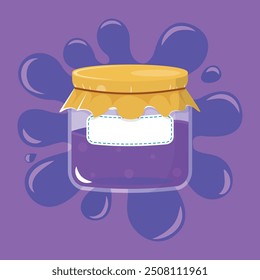 Bluberry Jar Delight Rich and Smooth Vector Illustration