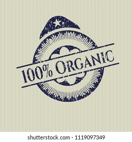 Blue 100% Organic distressed rubber grunge texture stamp