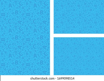 Blue 123 number background seamless
