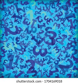 Blue 123-stelliger Hintergrund nahtlos
