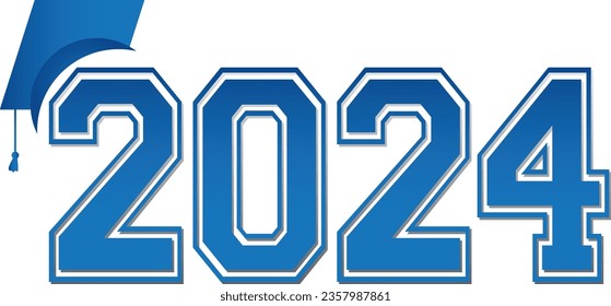 Blue 2024 Graduation Varsity Graphic