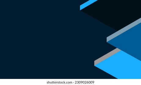 Blue 3D background vector design with gradient. Template for presentation, banner, flyer. Blue line and 3d vector background design.