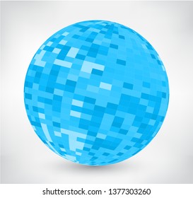Blue 3d ball design