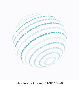 fondo de la ilustración del vector de la línea de punto de círculo azul