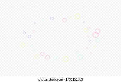 Blue 3d Circle Effect Transparent Background. Liquid Round Sphere Banner. Rainbow Air Soapy Ball Wallpaper.