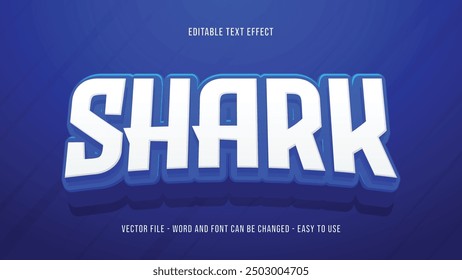 Blue 3d editable text effect, ocean theme text style effect