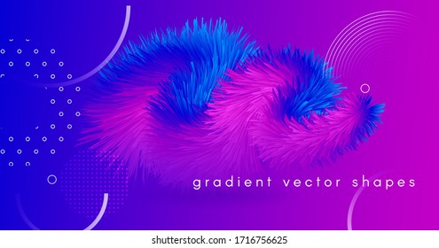 Blue 3d Futuristic Liquid. Vector Music Banner. Fluid Graphic Concept. Pink Geometric Movement. Blue Futuristic Liquid. Flow Color Design. Gradient Bright Wallpaper. Abstract Futuristic Liquid.