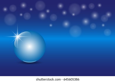 Blue 3D globe sphere on an abstract technology blue background. Vector illustration EPS10
