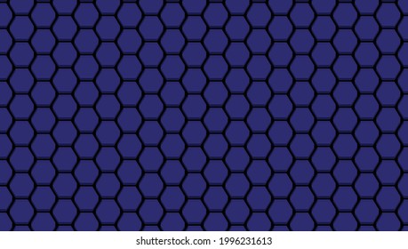 Blue 3D hexagon abstract vector design background