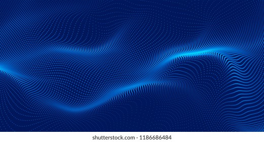 blue 3d particles background design