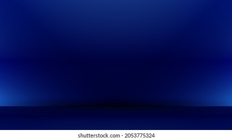 Blue 3D room background, clean background