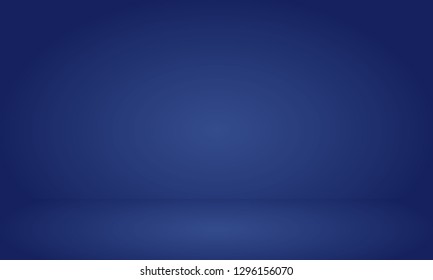 Blue 3D room. Background - Illustration vector