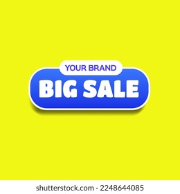 banner azul de forma 3d GRAN VENTA