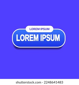 banner azul de forma 3d puede ser para publicidad corporativa