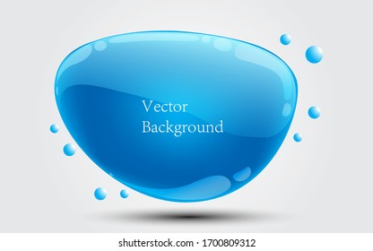 blue 3d single bubble object design