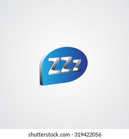 Blue 3d Sleep illustration