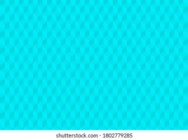 Blue 3D squares background. Seamless vector Illustration. Geometric design for web, wrapping, fabric, poster. Follow other mosaic patterns in my collection.