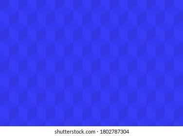 Blue 3D squares background. Seamless vector Illustration. Geometric design for web, wrapping, fabric, poster. Follow other mosaic patterns in my collection.