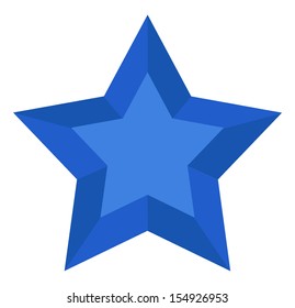 blue 3d star vector