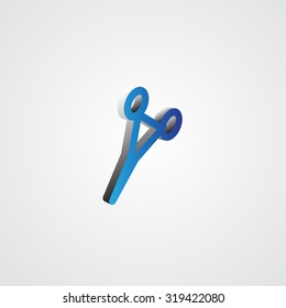 Blue 3d Surgical Clamps illustration