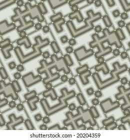 Blue 3d tiles - seamless vector pattern