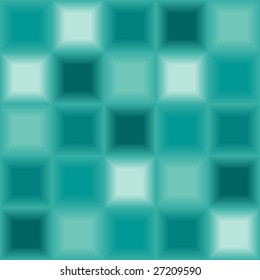 Blue 3d tiles. Seamless vector pattern