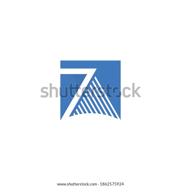 Blue 7 Bridge Steel\
Cable Metal Ropes in the square shape, Business Connected Trestle\
Logo Vector Design