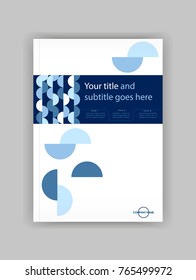 Blue A4 Business Book Cover Design Template. Good for Portfolio, Brochure, Annual Report, Flyer, Magazine, Academic Journal, Website, Poster, Monograph, Corporate Presentation, Conference Vector.