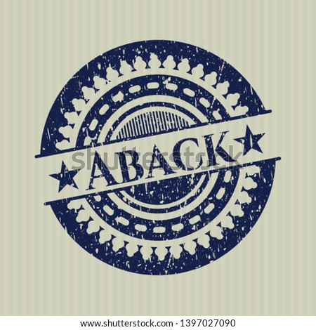 Blue Aback rubber grunge texture seal