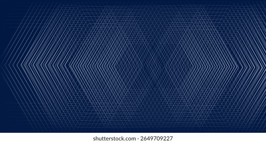 Fondo azul con líneas de flecha brillantes. Diseño simple de líneas geométricas azules brillantes. Abstractas buen arte simple Vector moderno