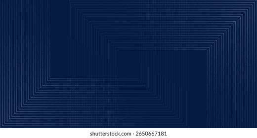 Fondo azul con líneas de flecha brillantes. Diseño simple de líneas geométricas azules brillantes. Gradiente de ilustraciones digitales