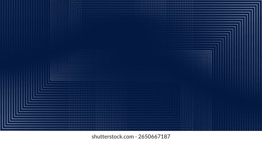 Plano de fundo azul com linhas de seta brilhantes. Design simples de linhas geométricas azuis brilhantes. ilustrações digitais gradiente triângulo moderno bom vetor