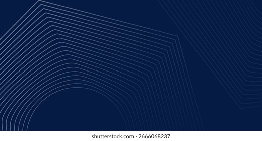 Fondo azul con líneas de flecha brillantes. Diseño de líneas geométricas azules brillantes simples. red geométrica moderna simple