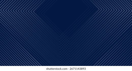 Blue abackground with glowing arrow lines. Simple shiny blue geometric lines stripes geometric