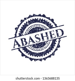 Blue Abashed rubber stamp