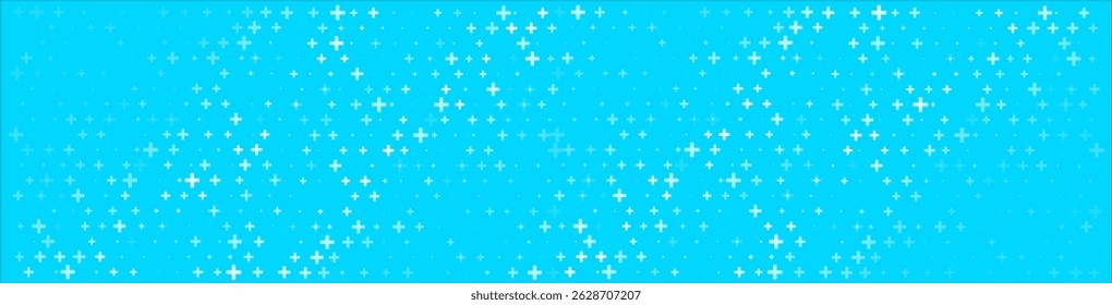 Blue Abastract healthcare medical background. Mathematical random plus symbols pattern. Technology innovation in medicine.