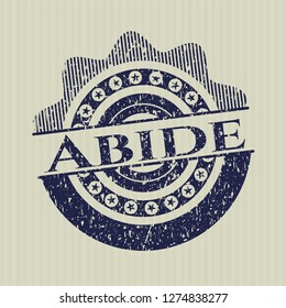 Blue Abide distressed grunge seal