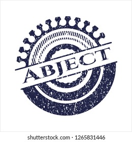 Blue Abject distressed rubber stamp