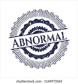 Blue Abnormal grunge style stamp