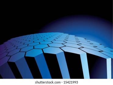 Blue abstract #37. Vector.