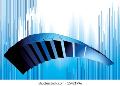 Blue abstract #38. Vector.