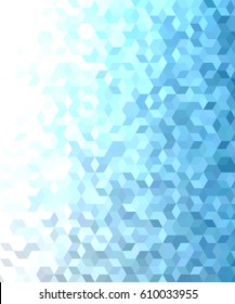 Blue abstract 3d cube mosaic pattern background design