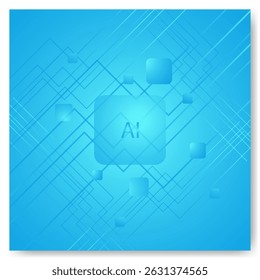 blue abstract ai technology  background