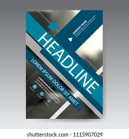 Blue abstract annual report Brochure design template vector. Business Flyers infographic magazine poster.Abstract layout template ,Book Cover presentation portfolio.